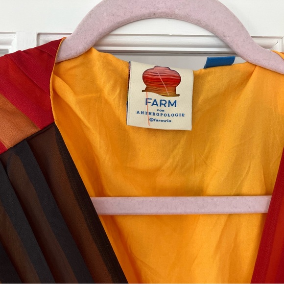 Anthropology FARM Rio Colorful Pleated Maxi Dress - Picture 7 of 8